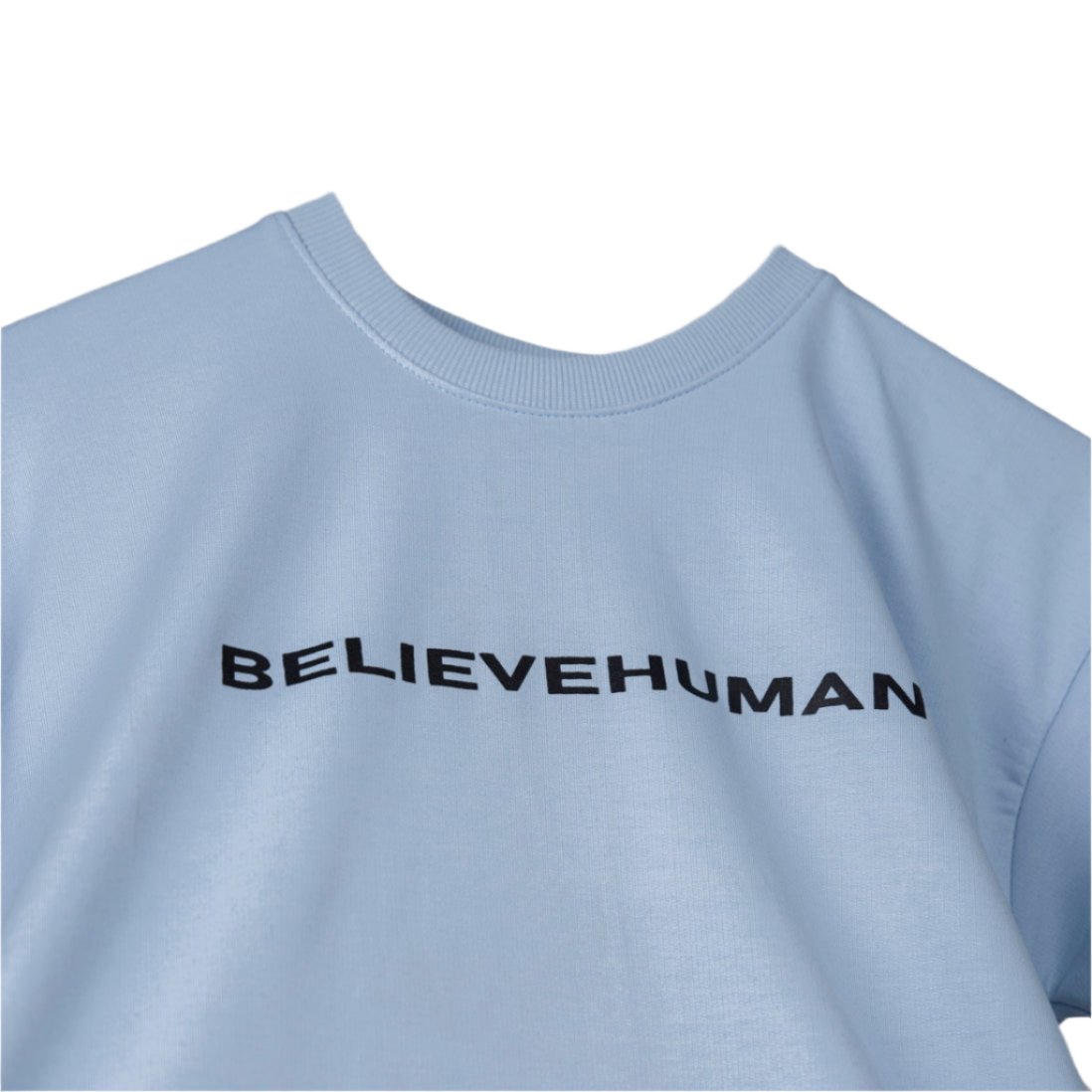 Believehumaan oversize tshirt in wintersky colour,  front side 