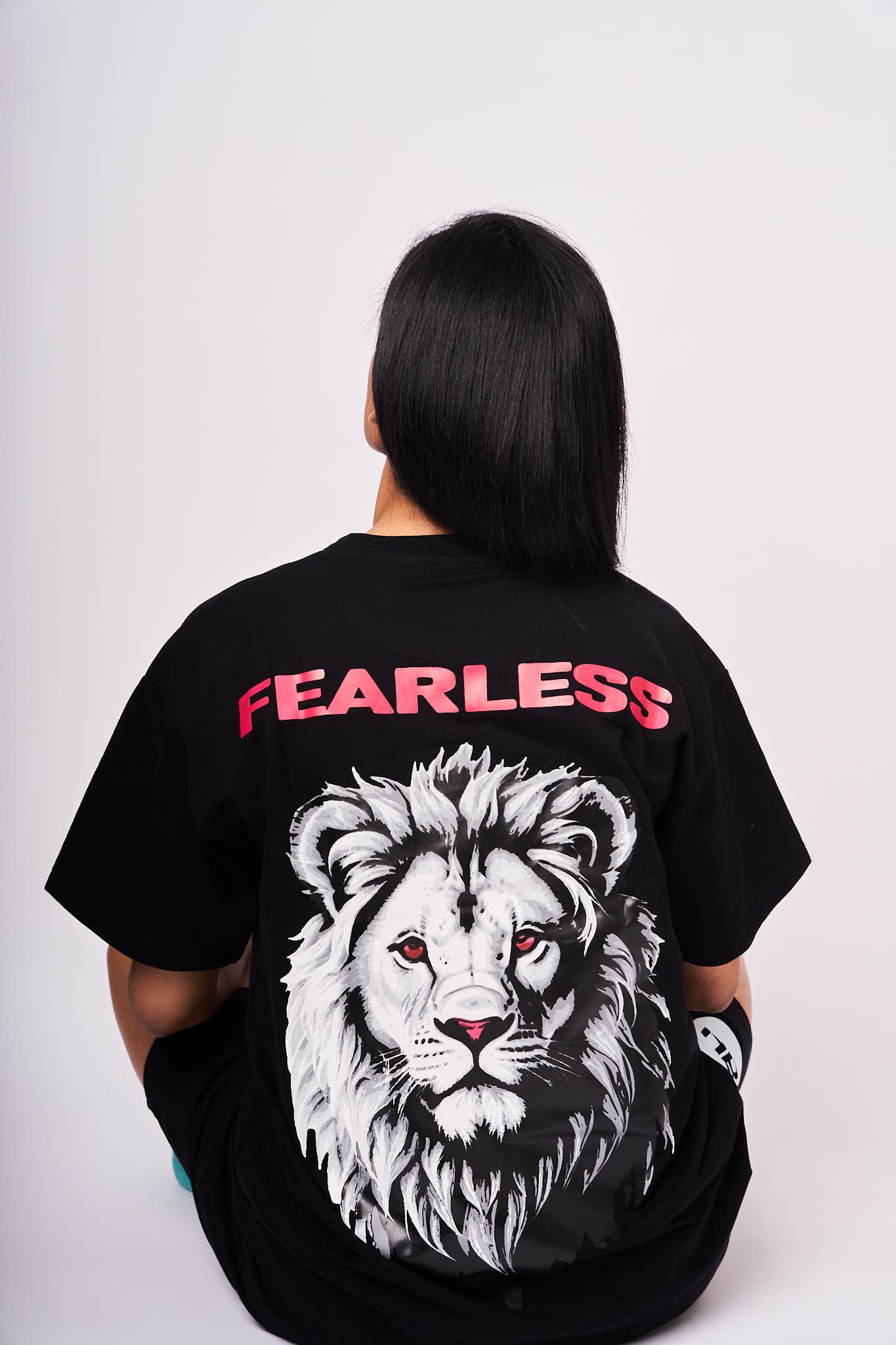 LION DESIGN BACK BELIEVEHUMAN FEARLESS